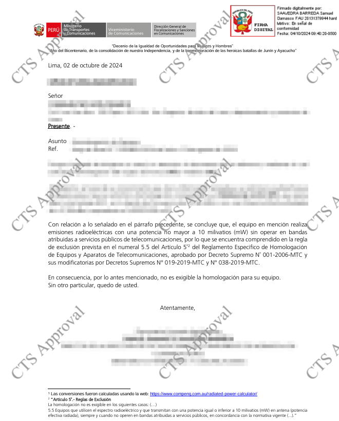 MTC Certificate