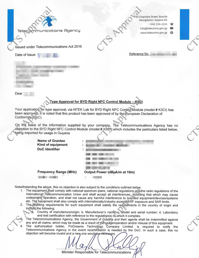 NATA Certificate