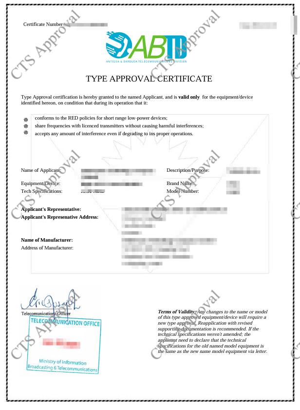 ABTD Certificate