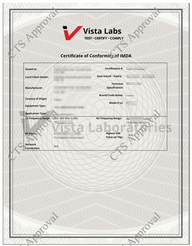 IMDA certificate