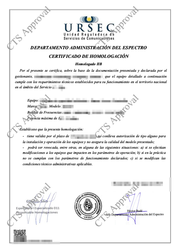 URSEC Certificate