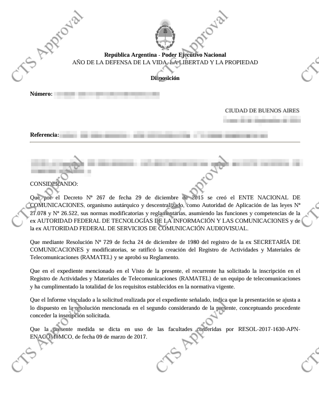 IRAM Certificate