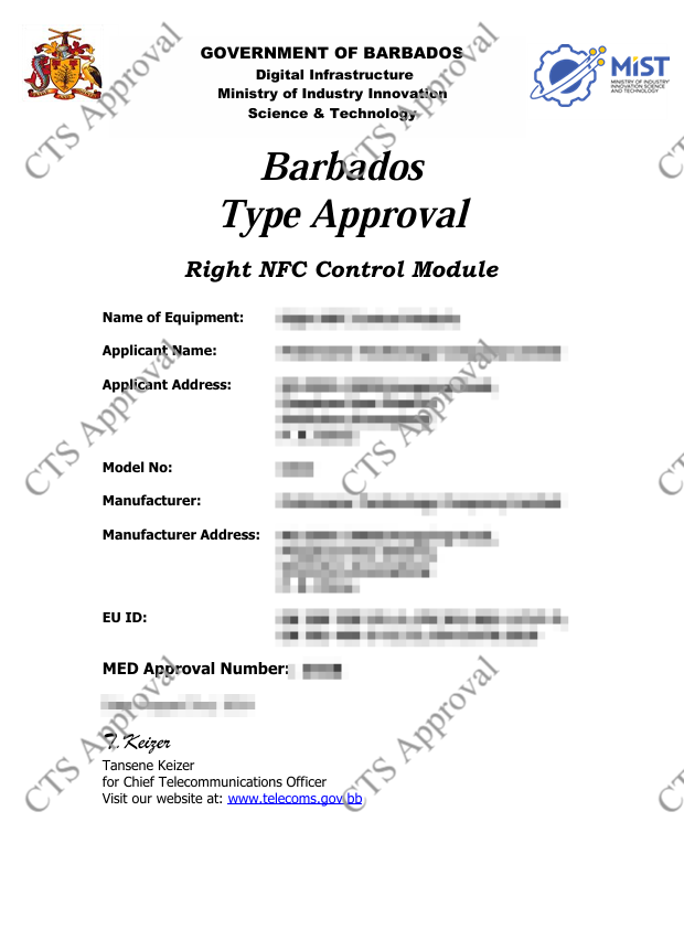 TU Certificate