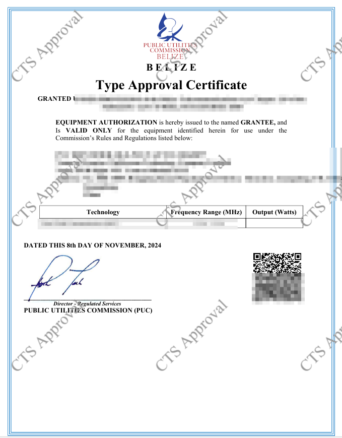 PUC Certificate